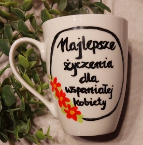 Kubek z życzeniami dla kobiety