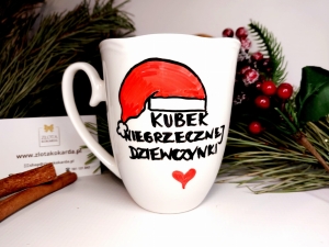 Kubek świąteczny z napisem niegrzeczna dziewczynka