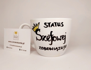 Filiżanka dla szefowej dyrektora Status Szefowej zobowiązuje