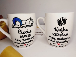 Kubek Ciociu/Wujku... czy zostaniesz moją chrzestną/chrzestnym? 2 sztuki