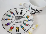 Filiżanka pożegnanie pracownika postacie zabawne
