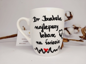 Kubek z napisem dla lekarza z imieniem najlepszy lekarz na świecie