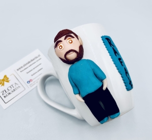 Kubek z gliny polimerowej postać, pełna personalizacja 3D