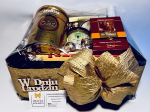 Skrzynka prezentowa brown gold w dniu urodzin