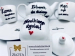 Prezent ślubny dla pary młodej z dzbanuszkiem i cukiernicą