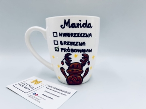 Kubek świąteczny z napisem imieniem  zabawny