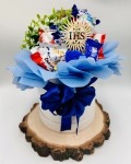 FLOWERBOX ze słodyczami różowy na 18 urodziny niebieski BLUE dla chłopca